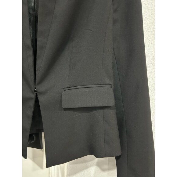 Ellen Tracy Black Open Front Blazer Jacket Womens Size 6 Workwear Classic - Picture 4 of 9